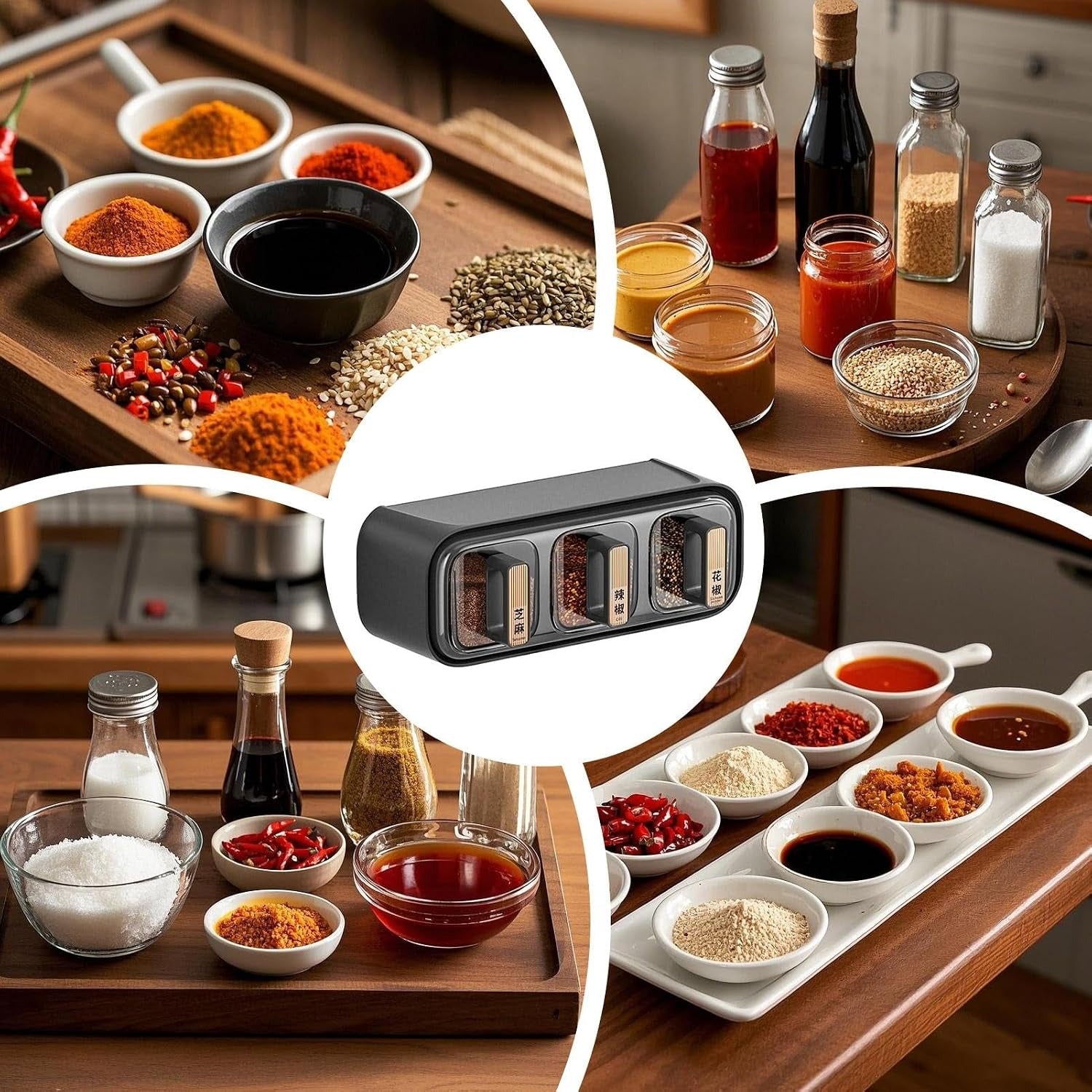 Wall Mounted Seasoning Box Containers