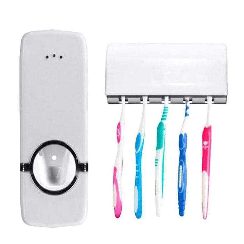 Toothpaste Dispenser With brush Holder